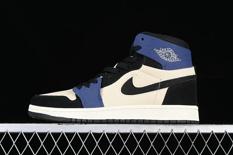 All categories Air Jordan Jordan series basketball shoes Air Jordan 1 High Air Jordan 1 Zoom CMFT AJ1 Joe 1 gray blue black hook high top basketball shoes DV1305-104